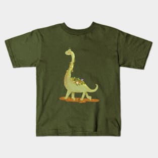 Flower Dino Kids T-Shirt